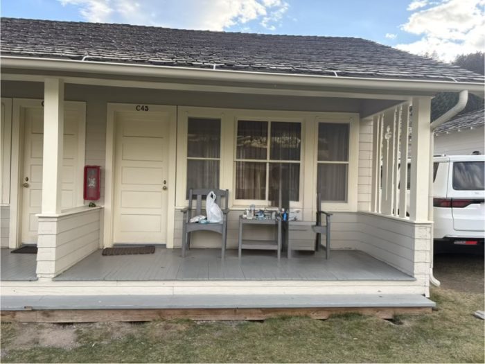 Mammoth Hot Springs Hotel＆Cabins、キャビンの様子