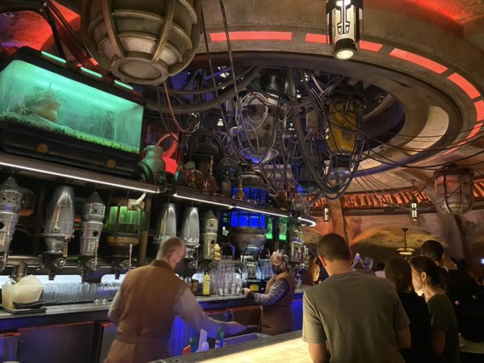 ハリウッドスタジオのOga's Cantina店内