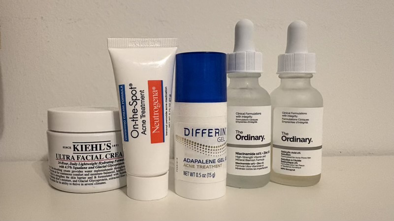アメリカで使っている大人ニキビ対策アイテム（Differin・Neutrogena・The Ordinary・Kiehl's）
