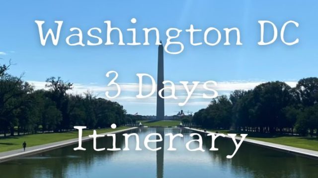 ワシントン記念塔とリフレクティングプールの景色（ワシントンDC）